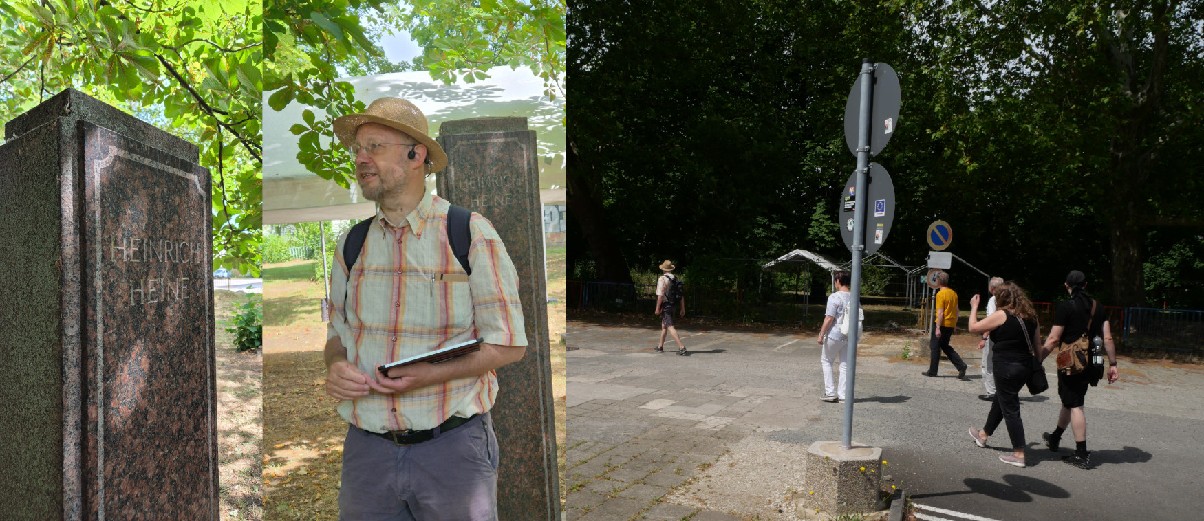 Besichtigung des Heine-Denkmals. Fotos: Team WissensSpuren.
