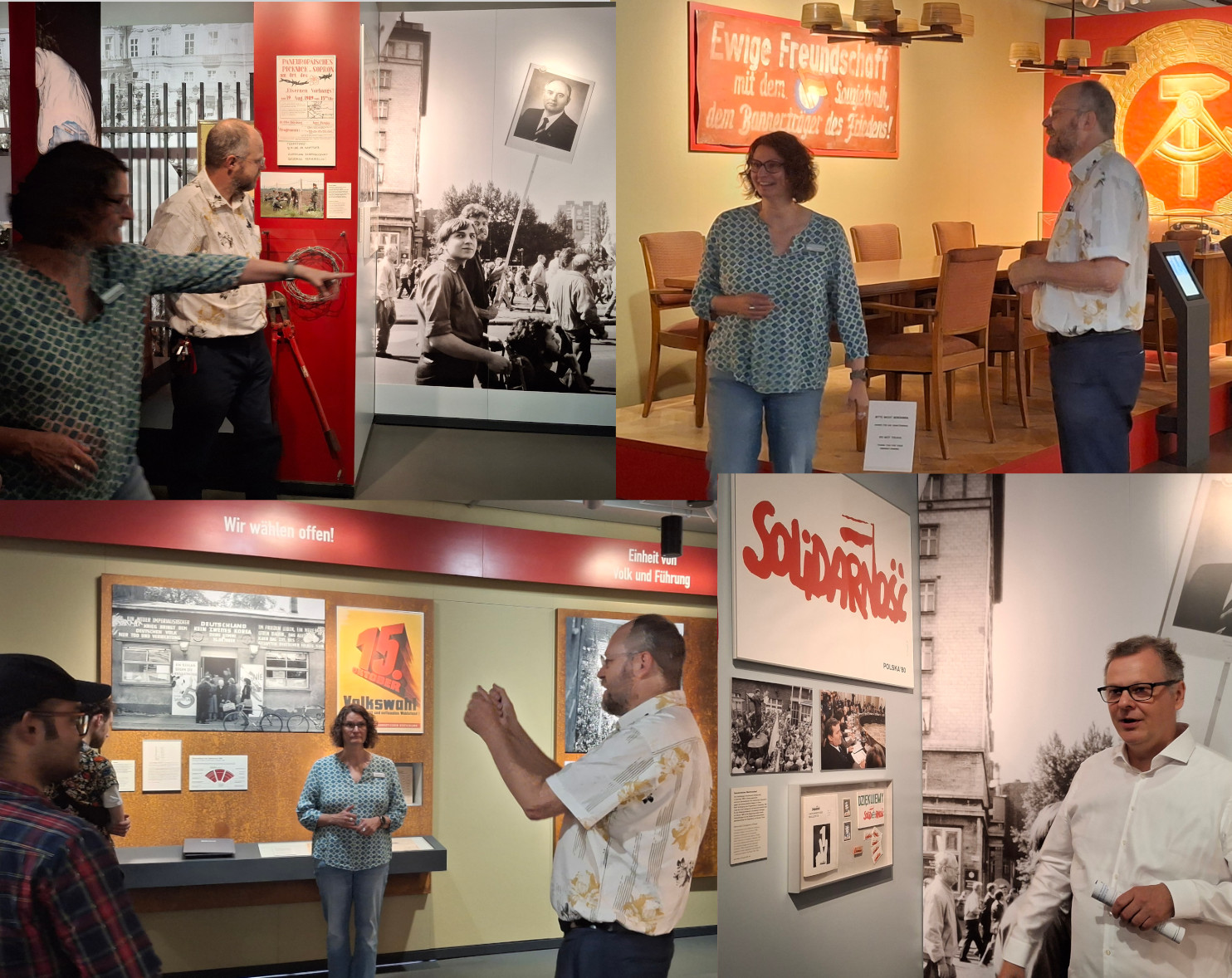 Guided tour in the permanent exhibition of the Forum of Contemporary History Leipzig. Photo: Team WissensSpuren.
