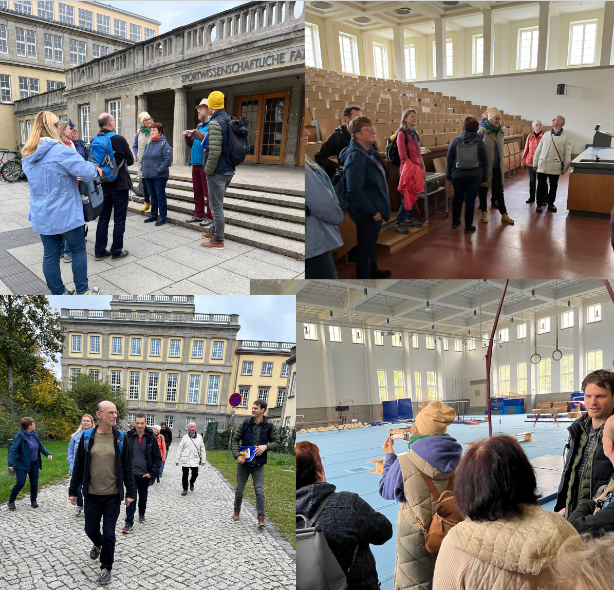 Besichtigung der Sportwissenschaftlichen Fakultät. Fotos: Team WissensSpuren