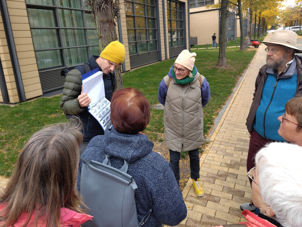 Diskussion über die Beziehung von Sport und Medien. Foto: Team WissensSpuren