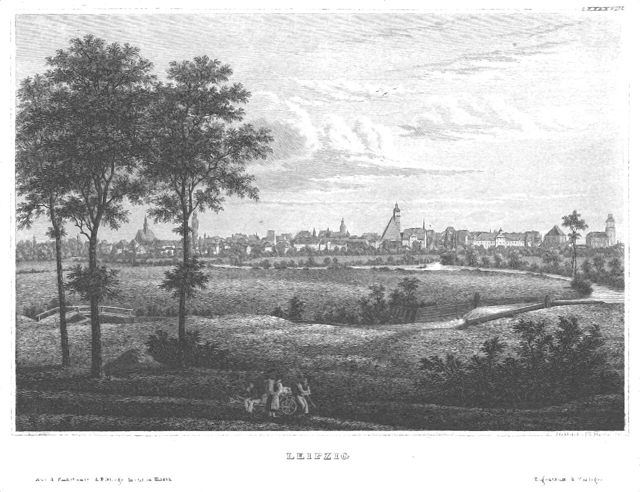 Bild zum Eintrag *Leipzig* in Meyer’s Universum (1837). Public domain, via [Wikisources](https://de.wikisource.org/wiki/Leipzig_(Meyer%E2%80%99s_Universum)).